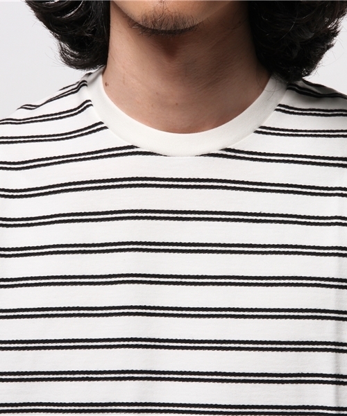 HARE(ハレ)の「ロープボーダーカットソー(HARE) (Tシャツ/カットソー・メンズ・オフホワイト/ブラック/カーキ・SMALL/MEDIUM)」の8枚目の写真