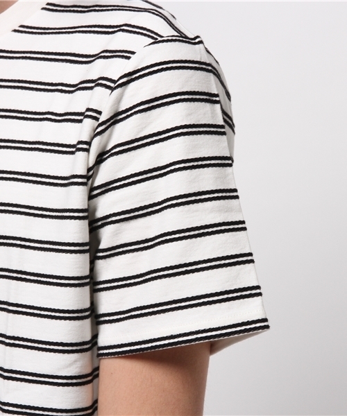 HARE(ハレ)の「ロープボーダーカットソー(HARE) (Tシャツ/カットソー・メンズ・オフホワイト/ブラック/カーキ・SMALL/MEDIUM)」の9枚目の写真