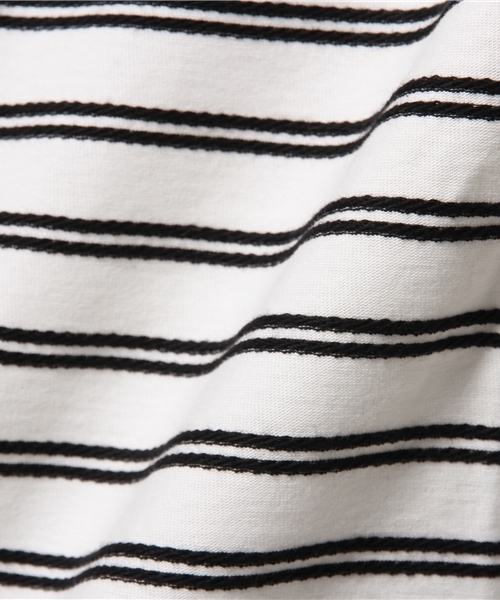 HARE(ハレ)の「ロープボーダーカットソー(HARE) (Tシャツ/カットソー・メンズ・オフホワイト/ブラック/カーキ・SMALL/MEDIUM)」の11枚目の写真