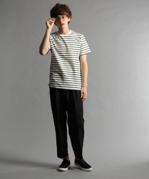 HARE(ハレ)の「ロープボーダーカットソー(HARE) (Tシャツ/カットソー・メンズ・オフホワイト/ブラック/カーキ・SMALL/MEDIUM)」の16枚目の写真