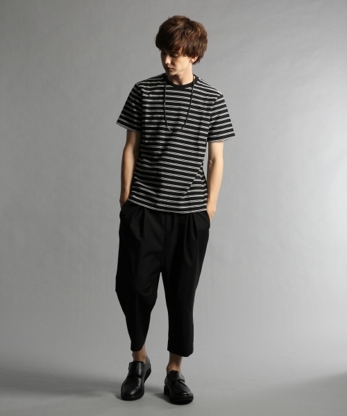 HARE(ハレ)の「ロープボーダーカットソー(HARE) (Tシャツ/カットソー・メンズ・オフホワイト/ブラック/カーキ・SMALL/MEDIUM)」の17枚目の写真