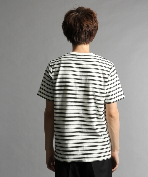 HARE(ハレ)の「ロープボーダーカットソー(HARE) (Tシャツ/カットソー・メンズ・オフホワイト/ブラック/カーキ・SMALL/MEDIUM)」の20枚目の写真