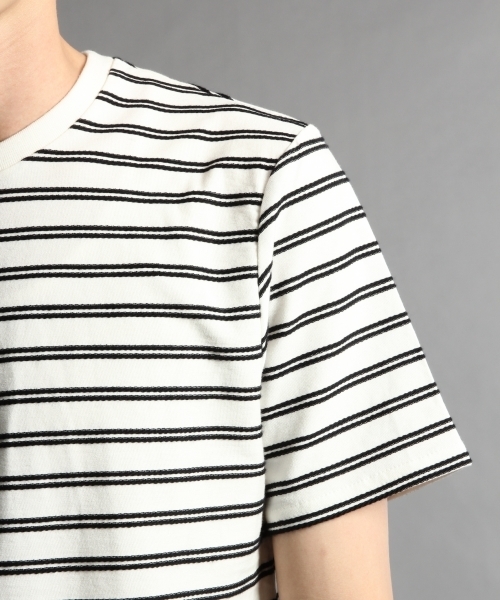 HARE(ハレ)の「ロープボーダーカットソー(HARE) (Tシャツ/カットソー・メンズ・オフホワイト/ブラック/カーキ・SMALL/MEDIUM)」の22枚目の写真