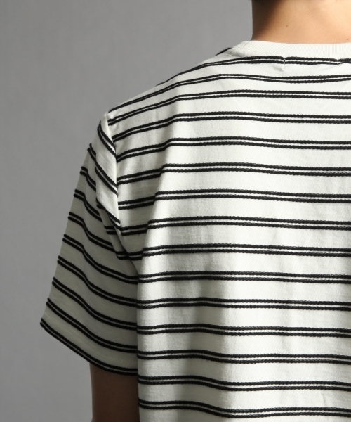 HARE(ハレ)の「ロープボーダーカットソー(HARE) (Tシャツ/カットソー・メンズ・オフホワイト/ブラック/カーキ・SMALL/MEDIUM)」の12枚目の写真