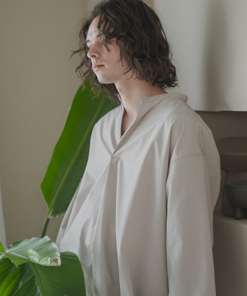 CASPER JOHN（キャスパージョン）の「Back dobby skipper T-shirts/バックドビースキッパーTシャツ（Tシャツ/カットソー・メンズ・カーキ/ブラック/アイボリー・LARGE/MEDIUM/SMALL/X-SMALL）」の17枚目の写真