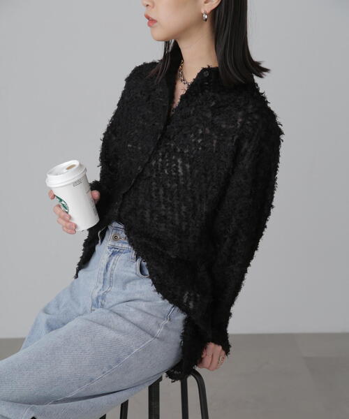 FREE'S MART（フリーズマート）の「フェザージャガードビッグシャツ（シャツ/ブラウス・レディース・ライトグリーン/ホワイト/ブラック・FREE）」の18枚目の写真