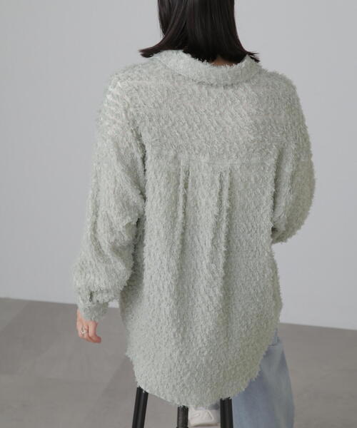 FREE'S MART（フリーズマート）の「フェザージャガードビッグシャツ（シャツ/ブラウス・レディース・ライトグリーン/ホワイト/ブラック・FREE）」の8枚目の写真