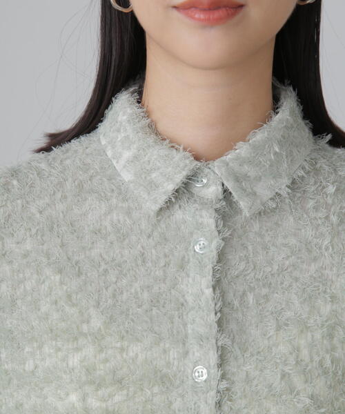 FREE'S MART（フリーズマート）の「フェザージャガードビッグシャツ（シャツ/ブラウス・レディース・ライトグリーン/ホワイト/ブラック・FREE）」の12枚目の写真