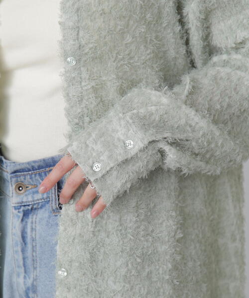 FREE'S MART（フリーズマート）の「フェザージャガードビッグシャツ（シャツ/ブラウス・レディース・ライトグリーン/ホワイト/ブラック・FREE）」の13枚目の写真