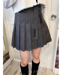 【PHILLY】ベルトデザインプリーツスカート