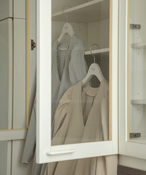 lawgy(ラウジー)の「v shoulder puff check op / vショルダーパフチェックワンピ(ワンピース・レディース・ホワイト/ベージュ・FREE)」の20枚目の写真