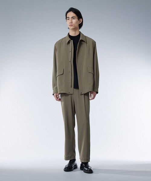 UNITED TOKYO（ユナイテッドトウキョウ）の「DRY KERSEY ストレートパンツ | セットアップ着用可能（スラックス・メンズ・グレイッシュベージュ/ライトブルーグレー/ブラック・1/2）」の21枚目の写真