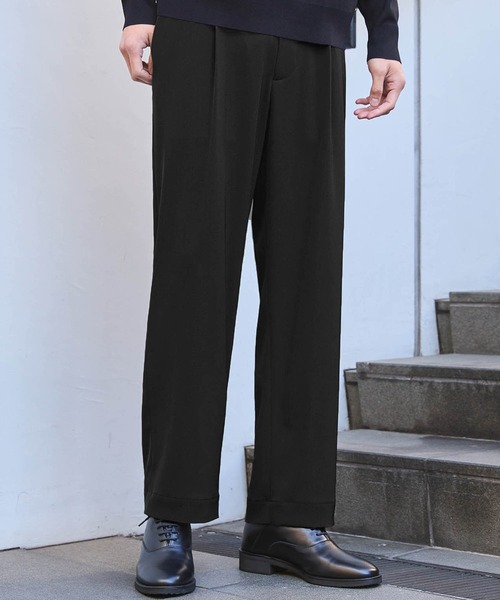 UNITED TOKYO DRY KERSEY テーパードパンツ ブラック