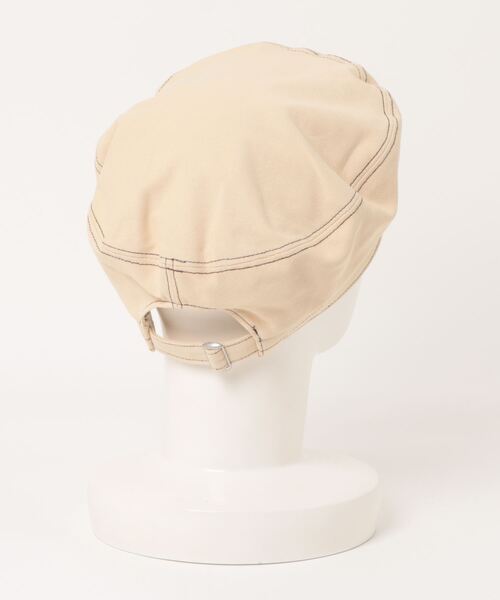 DISCOAT（ディスコート）の「配色ステッチベレー（ハンチング/ベレー帽・レディース・ベージュ/ブラック・FREE）」の3枚目の写真