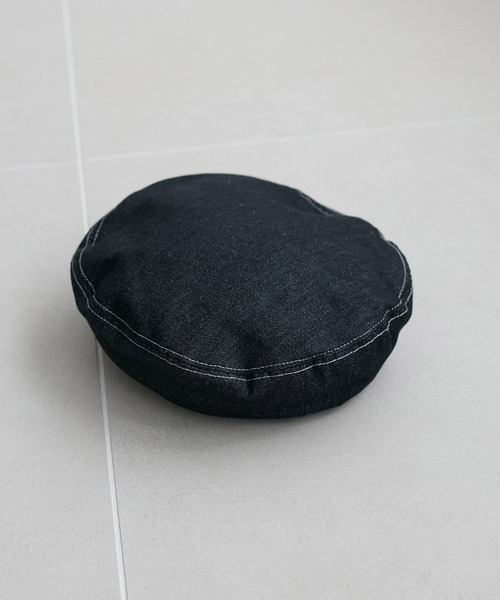 DISCOAT（ディスコート）の「配色ステッチベレー（ハンチング/ベレー帽・レディース・ベージュ/ブラック・FREE）」の16枚目の写真