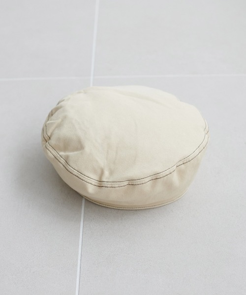 DISCOAT（ディスコート）の「配色ステッチベレー（ハンチング/ベレー帽・レディース・ベージュ/ブラック・FREE）」の18枚目の写真