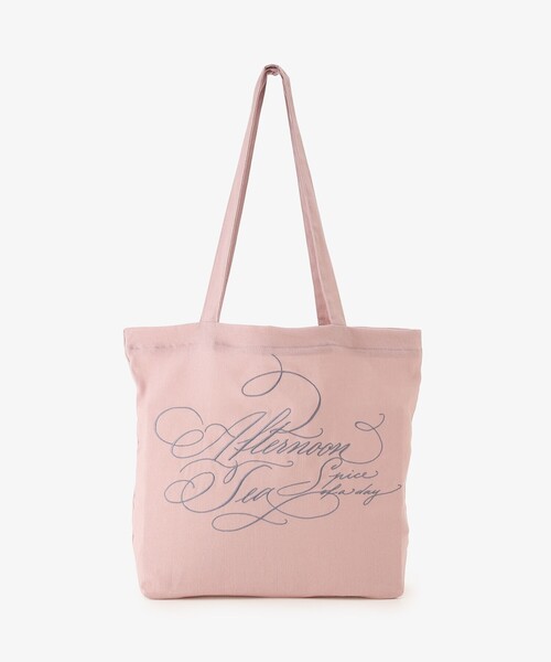 Afternoon Tea（アフタヌーンティー）の「リネン刺繍トートバッグ/ヴェロニカ・ハリム（トートバッグ・レディース・ブルー/アイボリー/ピンク・ONE SIZE）」の3枚目の写真