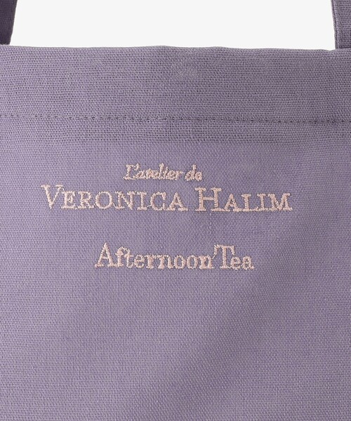 Afternoon Tea（アフタヌーンティー）の「リネン刺繍トートバッグ/ヴェロニカ・ハリム（トートバッグ・レディース・ブルー/アイボリー/ピンク・ONE SIZE）」の17枚目の写真