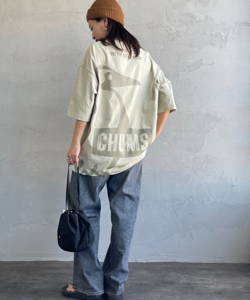 CHUMS（チャムス）の「【WEB限定】[CHUMS/チャムス] オーバーサイズ ブービーバックプリントTシャツ（Tシャツ/カットソー・レディース・ホワイト/ブラック/グレイッシュベージュ・M/L/XL）」の3枚目の写真