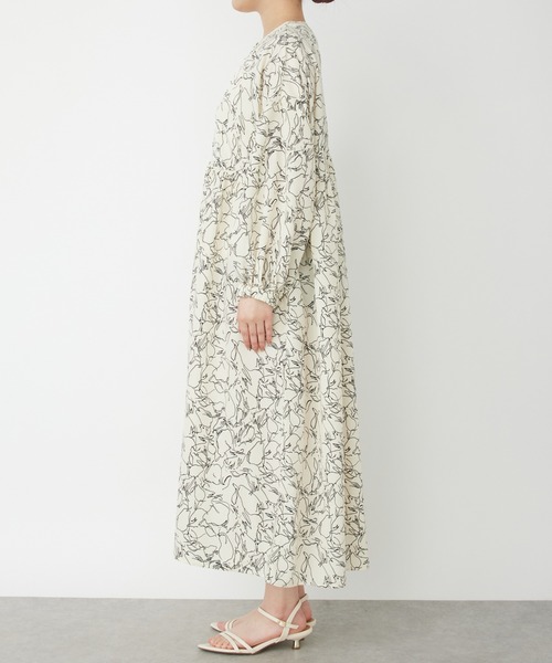 un dix cors（アンディコール）の「線画フラワープリントワンピース（ワンピース・レディース・ホワイト/ブラック・FREE）」の13枚目の写真