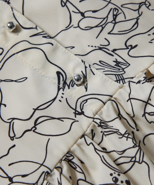 un dix cors（アンディコール）の「線画フラワープリントワンピース（ワンピース・レディース・ホワイト/ブラック・FREE）」の19枚目の写真