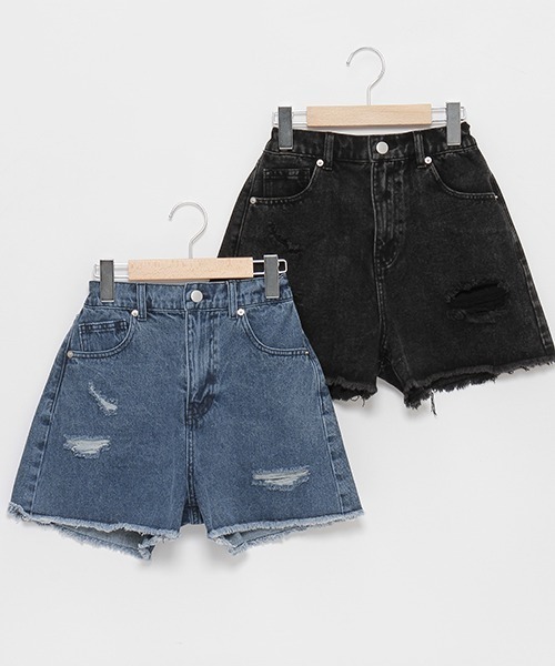 by LOVEiT(バイラビット)の「バックロゴダメージデニムショートパンツ(デニムパンツ・キッズ・ブルー/ブラック・120cm/130cm/140cm/150cm/160cm)」の9枚目の写真