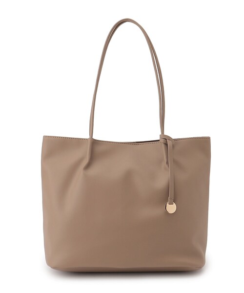 ITS'DEMO（イッツデモ）の「◆【通勤】軽量合皮タックハンドルA4トート（トートバッグ・レディース・ライトブルー/ブラック/ブラウン系/アイボリー/ライトパープル・00）」の4枚目の写真