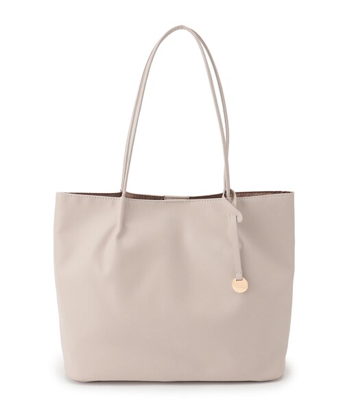 ITS'DEMO（イッツデモ）の「◆【通勤】軽量合皮タックハンドルA4トート（トートバッグ・レディース・ライトブルー/ブラック/ブラウン系/アイボリー/ライトパープル・00）」の2枚目の写真