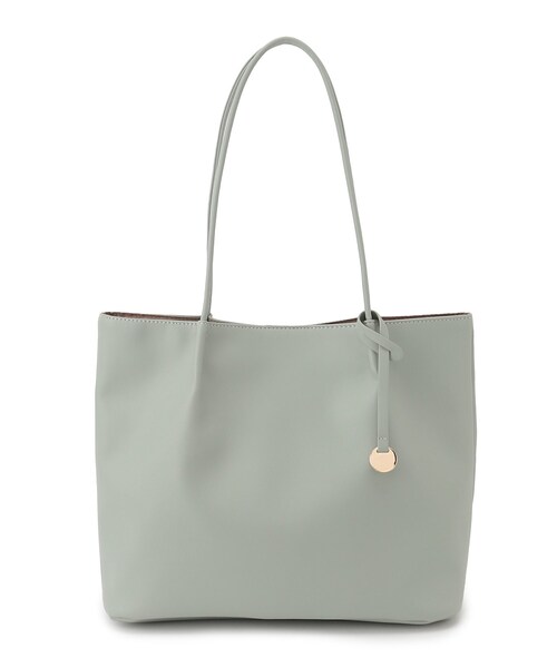 ITS'DEMO（イッツデモ）の「◆【通勤】軽量合皮タックハンドルA4トート（トートバッグ・レディース・ライトブルー/ブラック/ブラウン系/アイボリー/ライトパープル・00）」の6枚目の写真