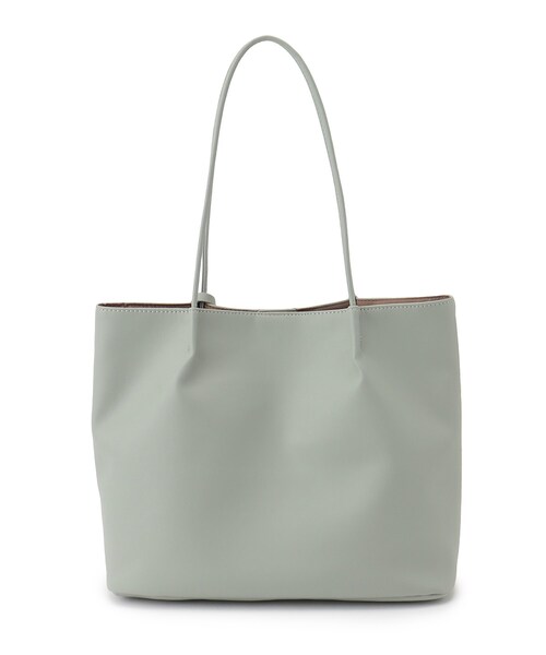 ITS'DEMO（イッツデモ）の「◆【通勤】軽量合皮タックハンドルA4トート（トートバッグ・レディース・ライトブルー/ブラック/ブラウン系/アイボリー/ライトパープル・00）」の8枚目の写真