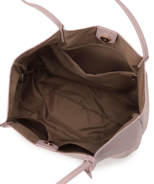 ITS'DEMO（イッツデモ）の「◆【通勤】軽量合皮タックハンドルA4トート（トートバッグ・レディース・ライトブルー/ブラック/ブラウン系/アイボリー/ライトパープル・00）」の14枚目の写真