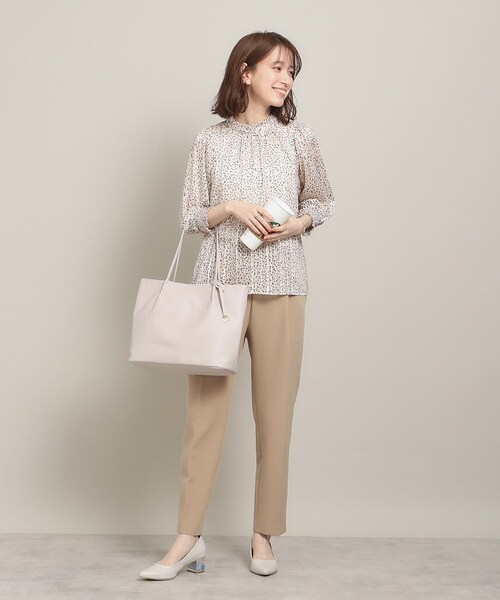 ITS'DEMO（イッツデモ）の「◆【通勤】軽量合皮タックハンドルA4トート（トートバッグ・レディース・ライトブルー/ブラック/ブラウン系/アイボリー/ライトパープル・00）」の18枚目の写真