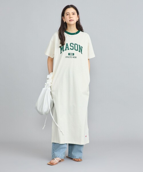 coen(コーエン)の「MASON(メイソン)別注リンガーロゴワンピース(ワンピース・レディース・オフホワイト/ネイビー/ダークグレー・FREE)」の9枚目の写真
