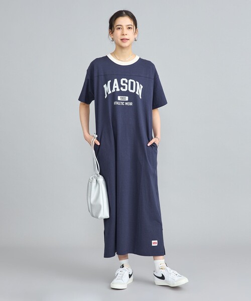 coen(コーエン)の「MASON(メイソン)別注リンガーロゴワンピース(ワンピース・レディース・オフホワイト/ネイビー/ダークグレー・FREE)」の13枚目の写真