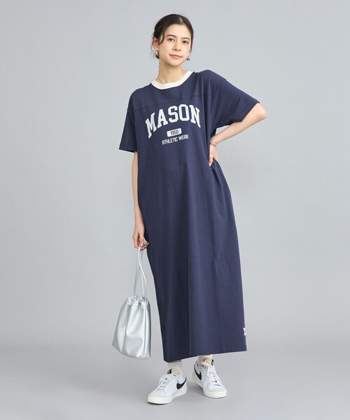 coen(コーエン)の「MASON(メイソン)別注リンガーロゴワンピース(ワンピース・レディース・オフホワイト/ネイビー/ダークグレー・FREE)」の14枚目の写真