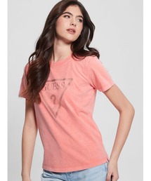 GUESS 売れ筋商品|||ゲス Tシャツ トップス レディース Tops Pink GUESS ゲス T-シャツ エクササイズ フィットネス ジム スポーツ