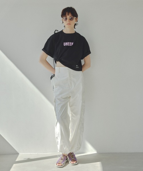 emmi（エミ）の「ナイロンワークパンツ（その他パンツ・レディース・ミント/ダークグレー/ホワイト・1/0）」の2枚目の写真