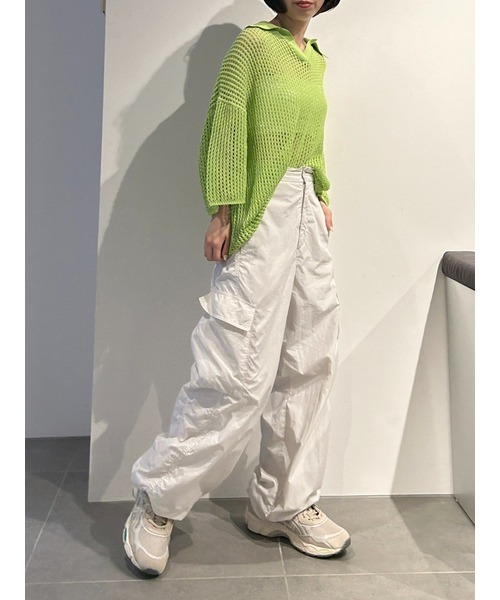 emmi（エミ）の「ナイロンワークパンツ（その他パンツ・レディース・ミント/ダークグレー/ホワイト・1/0）」の17枚目の写真