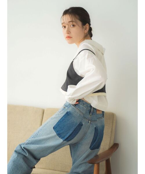 Ungrid(アングリッド)の「リメイクデザインルーズデニム(デニムパンツ・レディース・ブルー/ブラック・23inch/24inch/25inch/26inch)」の19枚目の写真