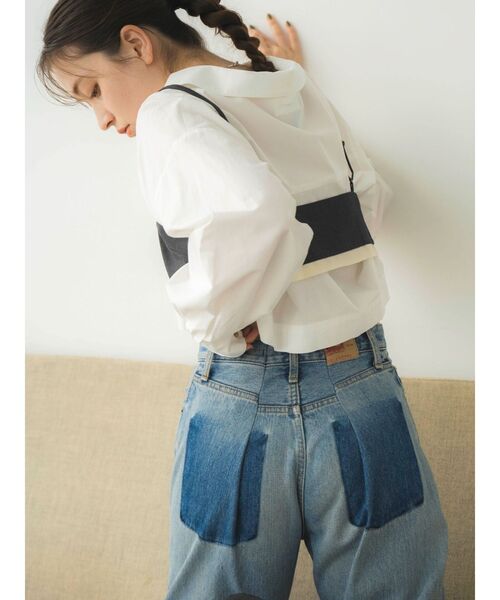 Ungrid(アングリッド)の「リメイクデザインルーズデニム(デニムパンツ・レディース・ブルー/ブラック・23inch/24inch/25inch/26inch)」の20枚目の写真