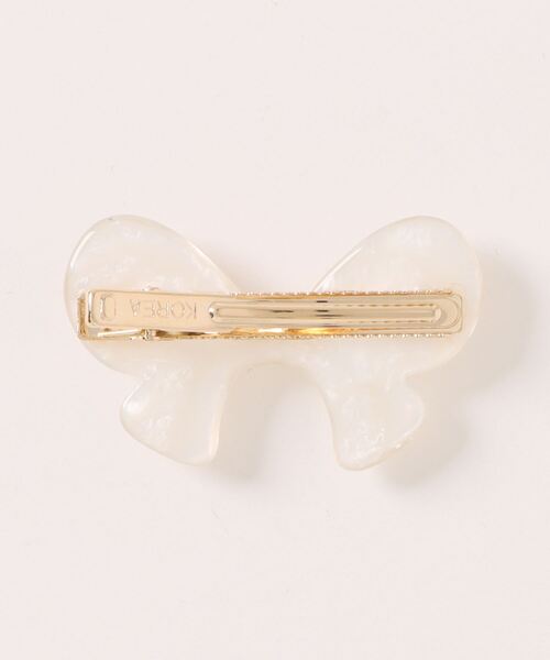 flower（フラワー）の「クリアリーリボンクリップ（バレッタ/ヘアクリップ・レディース・ホワイト/ブルー・FREE）」の6枚目の写真