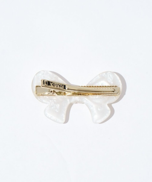 flower（フラワー）の「クリアリーリボンクリップ（バレッタ/ヘアクリップ・レディース・ホワイト/ブルー・FREE）」の5枚目の写真