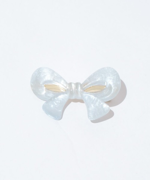 flower（フラワー）の「クリアリーリボンクリップ（バレッタ/ヘアクリップ・レディース・ホワイト/ブルー・FREE）」の13枚目の写真