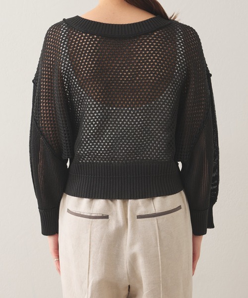 COLLAGE GALLARDAGALANTE（コラージュガリャルダガランテ）の「2WAYデザイン編みサマーニット（ニット/セーター・レディース・ブラック/オフホワイト・FREE）」の19枚目の写真