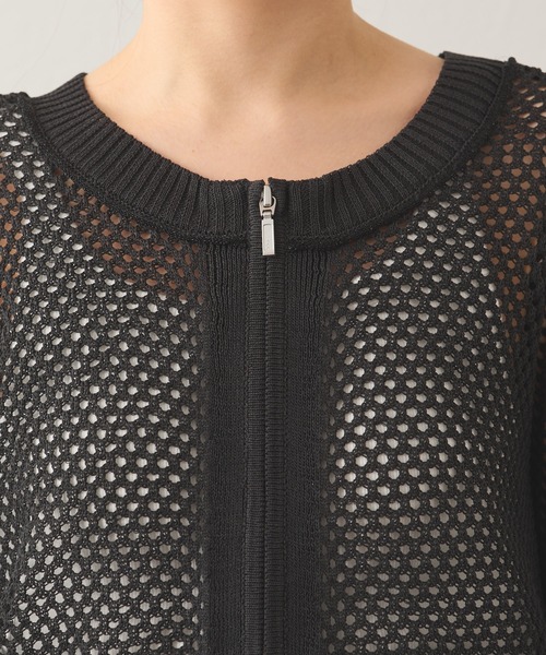 COLLAGE GALLARDAGALANTE（コラージュガリャルダガランテ）の「2WAYデザイン編みサマーニット（ニット/セーター・レディース・ブラック/オフホワイト・FREE）」の20枚目の写真