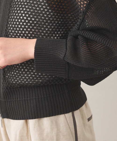 COLLAGE GALLARDAGALANTE（コラージュガリャルダガランテ）の「2WAYデザイン編みサマーニット（ニット/セーター・レディース・ブラック/オフホワイト・FREE）」の21枚目の写真