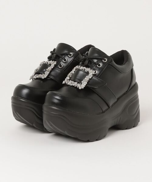 LOVEHUNTER(ラブハンター)の「LOVE HUNTER / 軽量 厚底 ビジュー バックル スニーカー (1673)(スニーカー・レディース・ブラック/ホワイト・3L/LL/L/M/S/SS)」の18枚目の写真