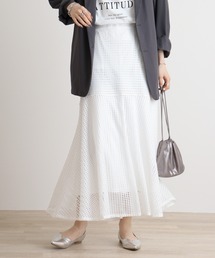 atONE（アットワン）の「atONE メッシュレースフレアスカート（スカート）」