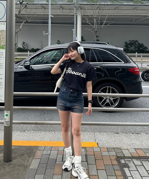 脚長ミニデニムパンツ【RL】（デニムパンツ）｜RiLi（リリ）