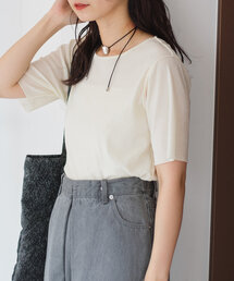 Kastane | 【5色展開】ベロアチュール半袖TEE(Tシャツ/カットソー)